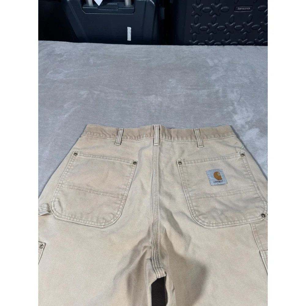 Vintage Carhartt B01 BRN Double Knee Pants Size 32x29 Fade Distress MADE IN USA